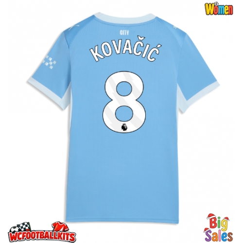 Manchester City Mateo Kovacic #8 Replica Home Stadium Shirt for Women 2026-27 Short Sleeve